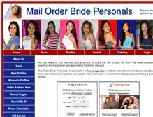 Tablet Screenshot of mailorderbridepersonals.com